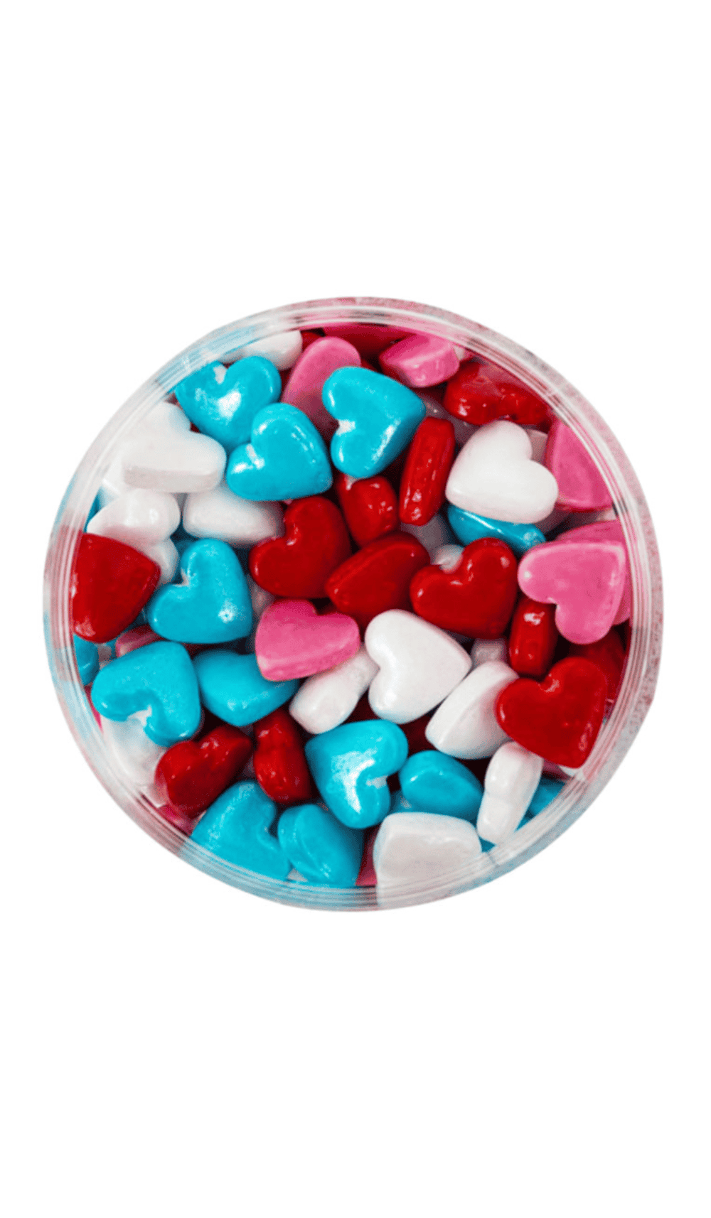 Sprinks Don't Go Breaking My Heart Cake Decorating Sprinkles Blue Red White Pink 80gm Jar