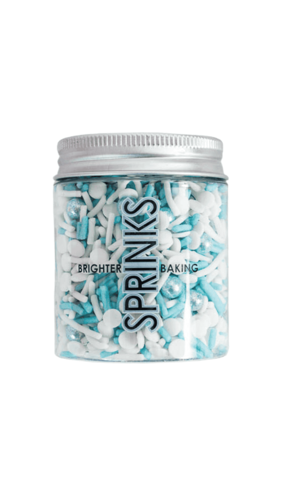 Sprinks Ice Ice Baby Cake Decorating Sprinkles Blue White Silver 70gm Jar