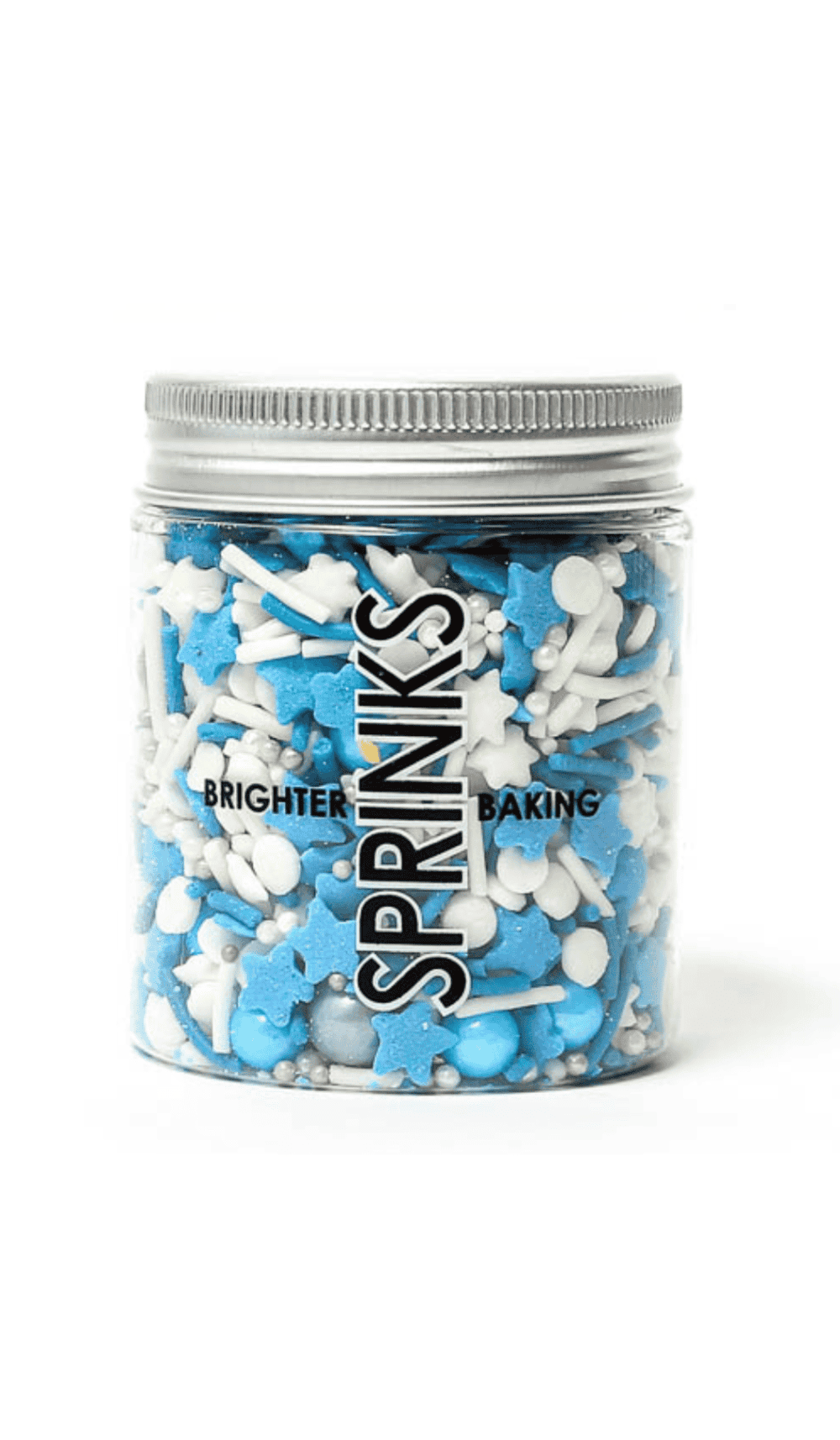 Sprinks Sky Full Of Stars Blend Cake Decorating Sprinkles 65gm Jar Blue Silver White