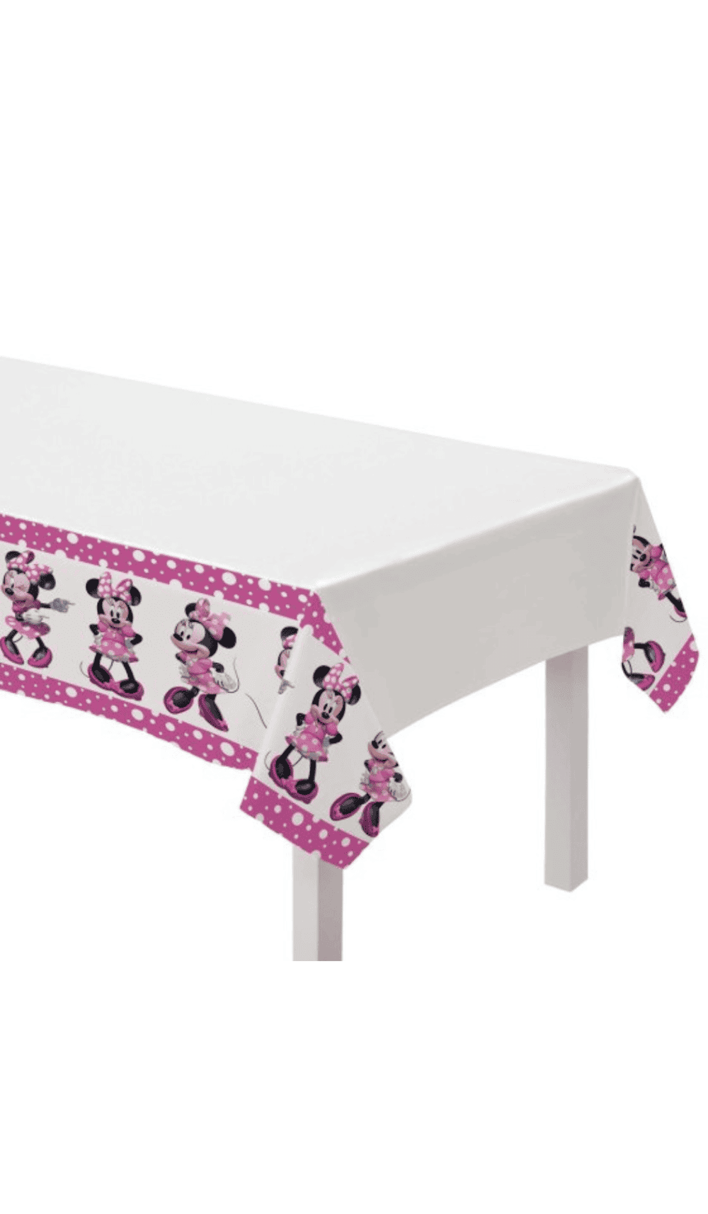 Minnie mouse plastic table cover