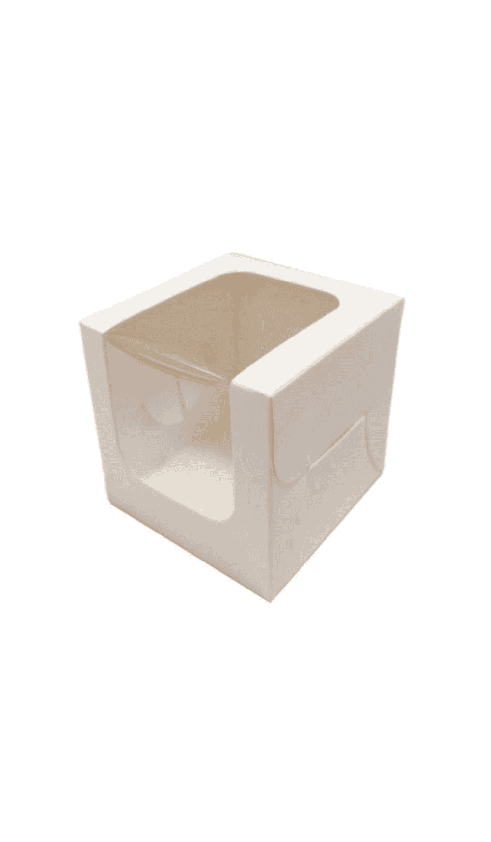 Cupcake Box White Cardboard holds one cupcake
