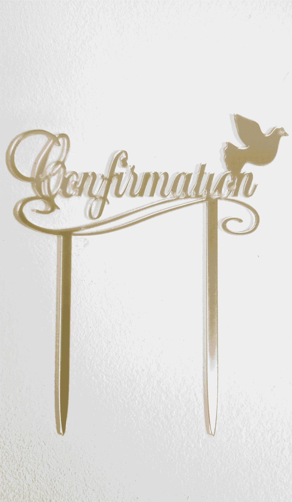 Gold Acrylic Cake Topper Confirmation Cross Religious