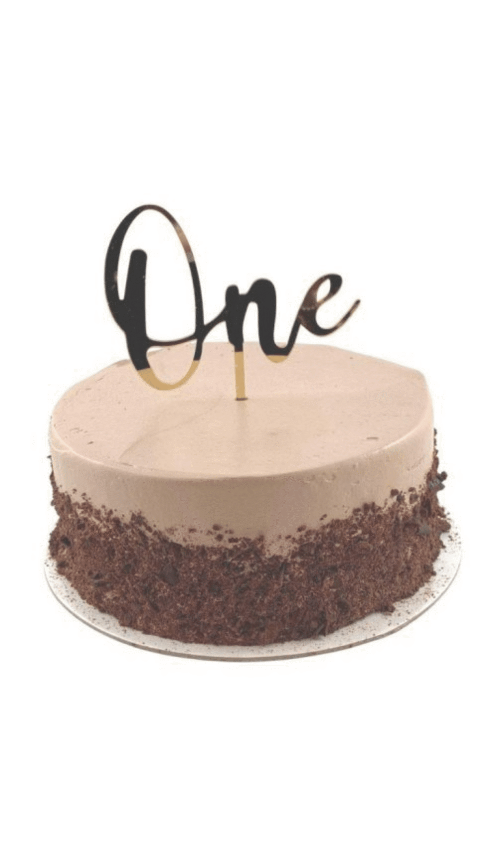 Cake Topper Acrylic Gold One 1st Birthday