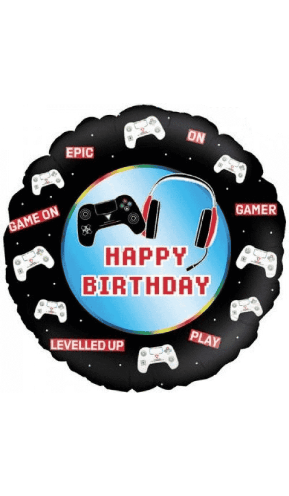 Happy Birthday found foil balloon gaming controller