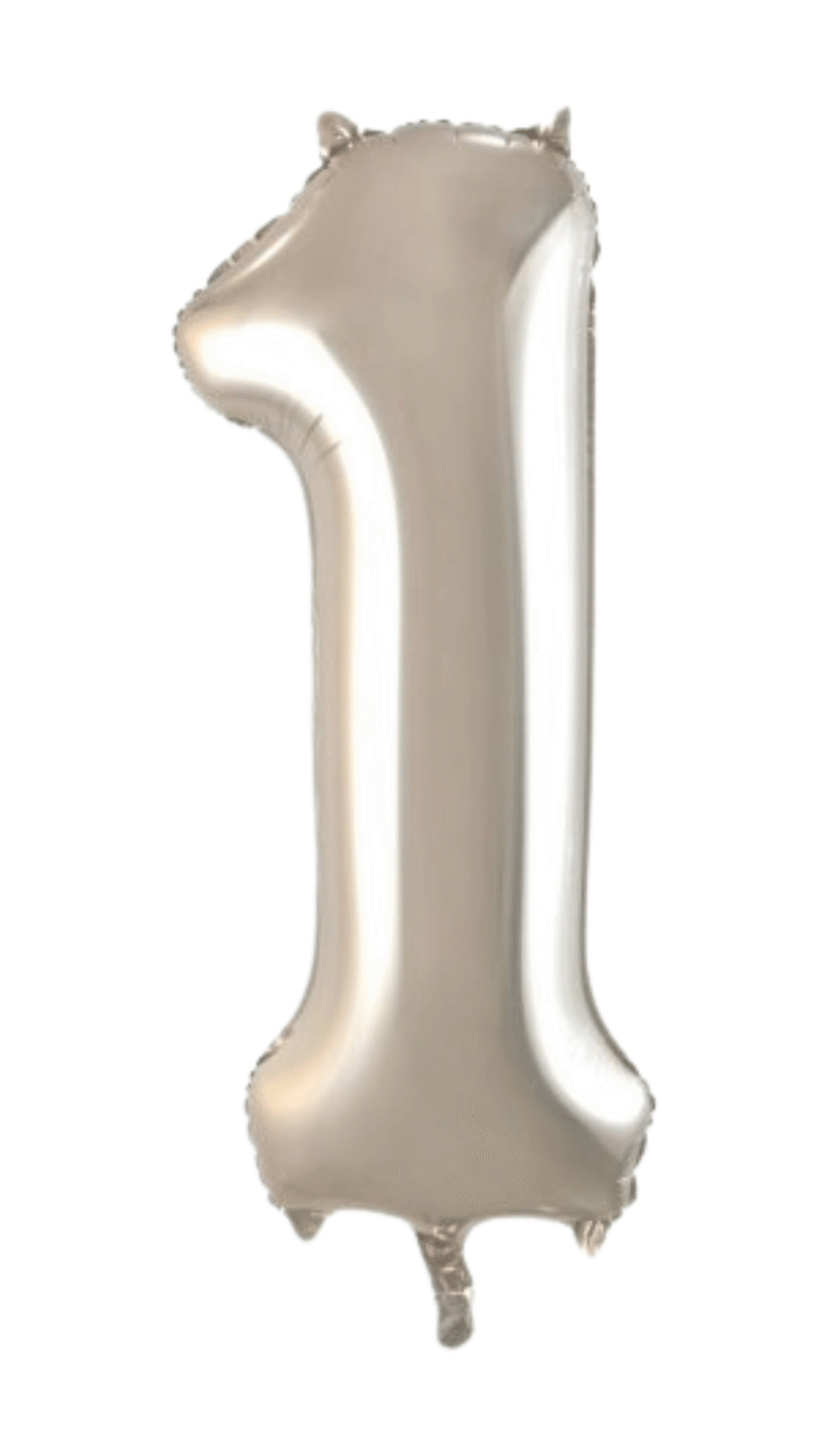 Large Foil Number One Shape Balloon Champagne
