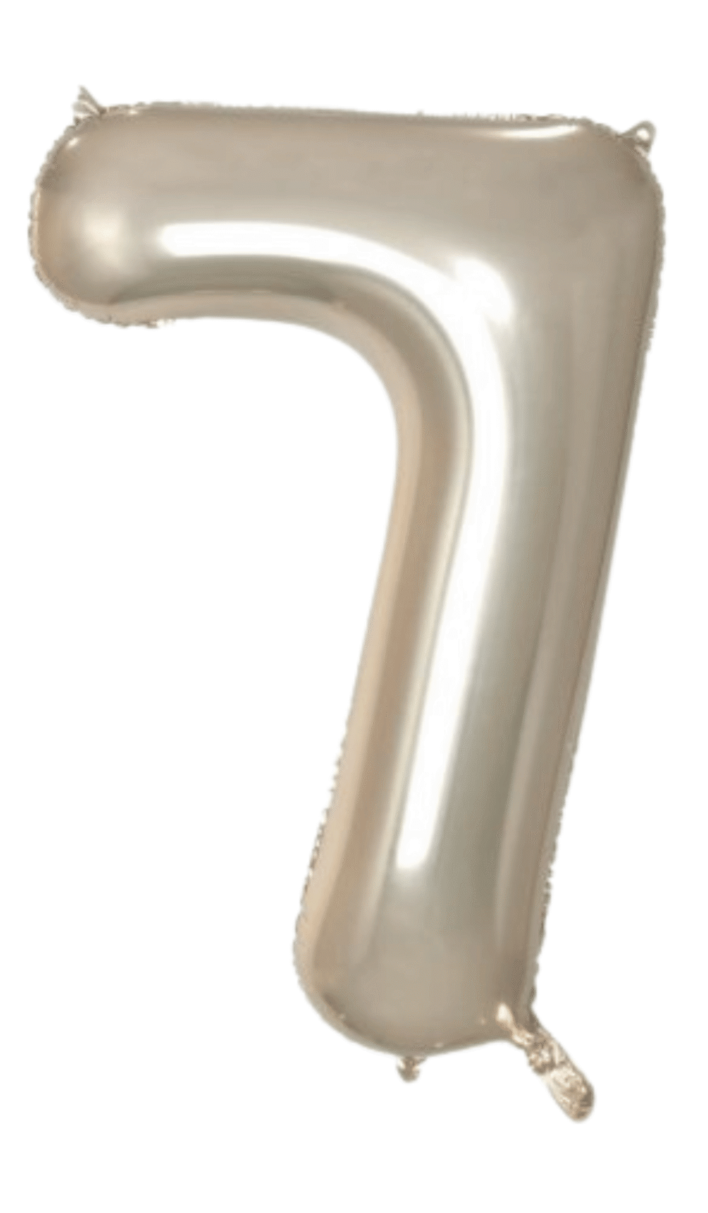 Large Foil Number Seven Shape Balloon Champagne
