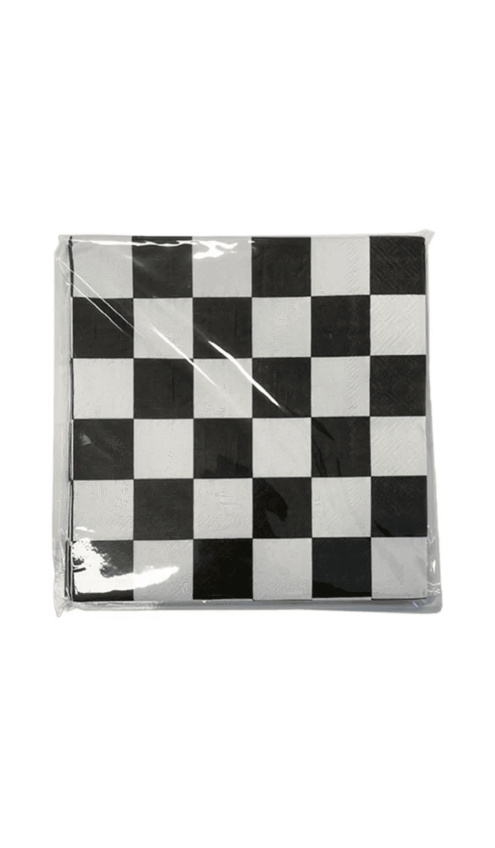 Lunch Napkins Checkered Black White Racing