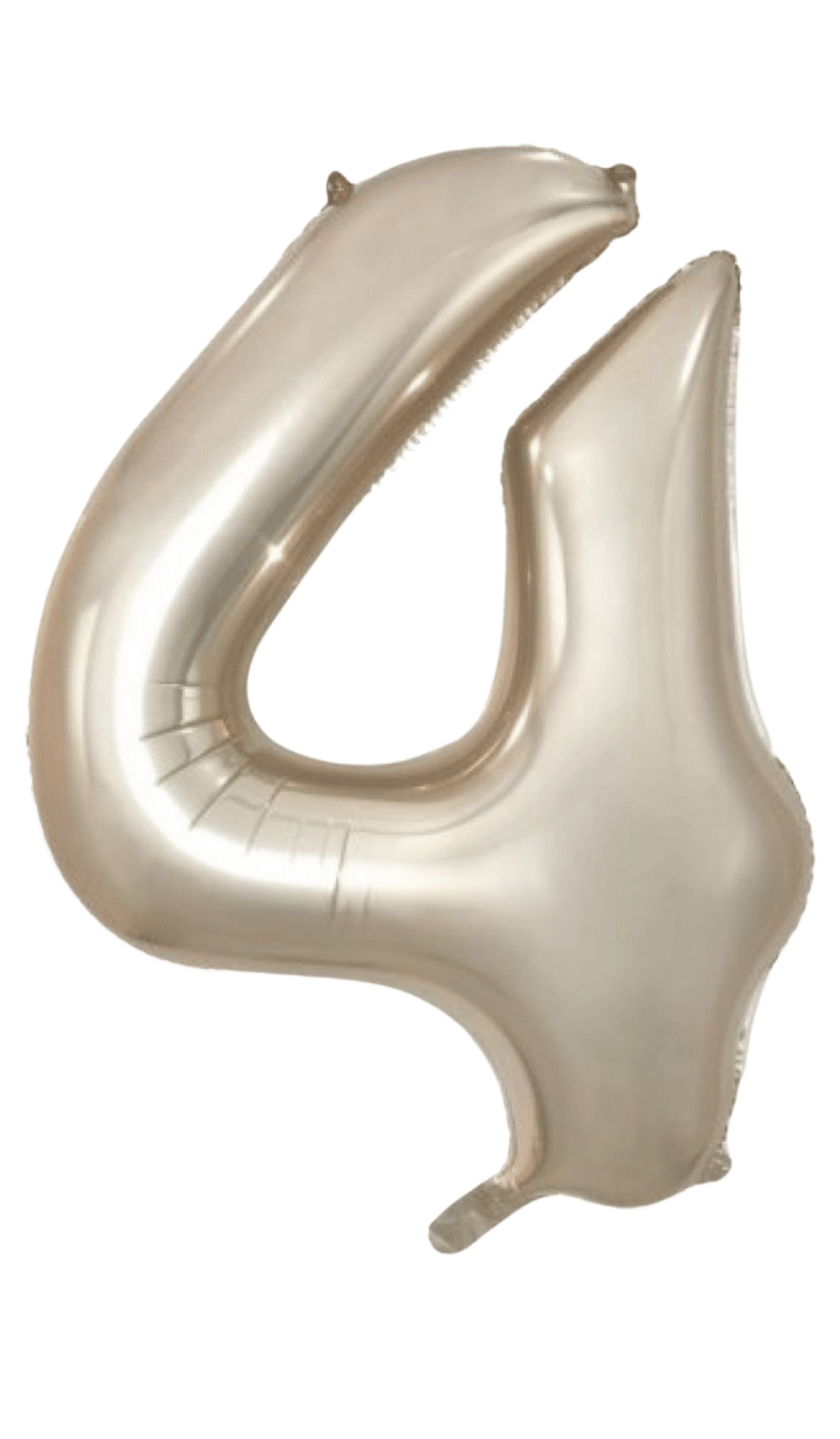 Large foil number balloon shape champagne four