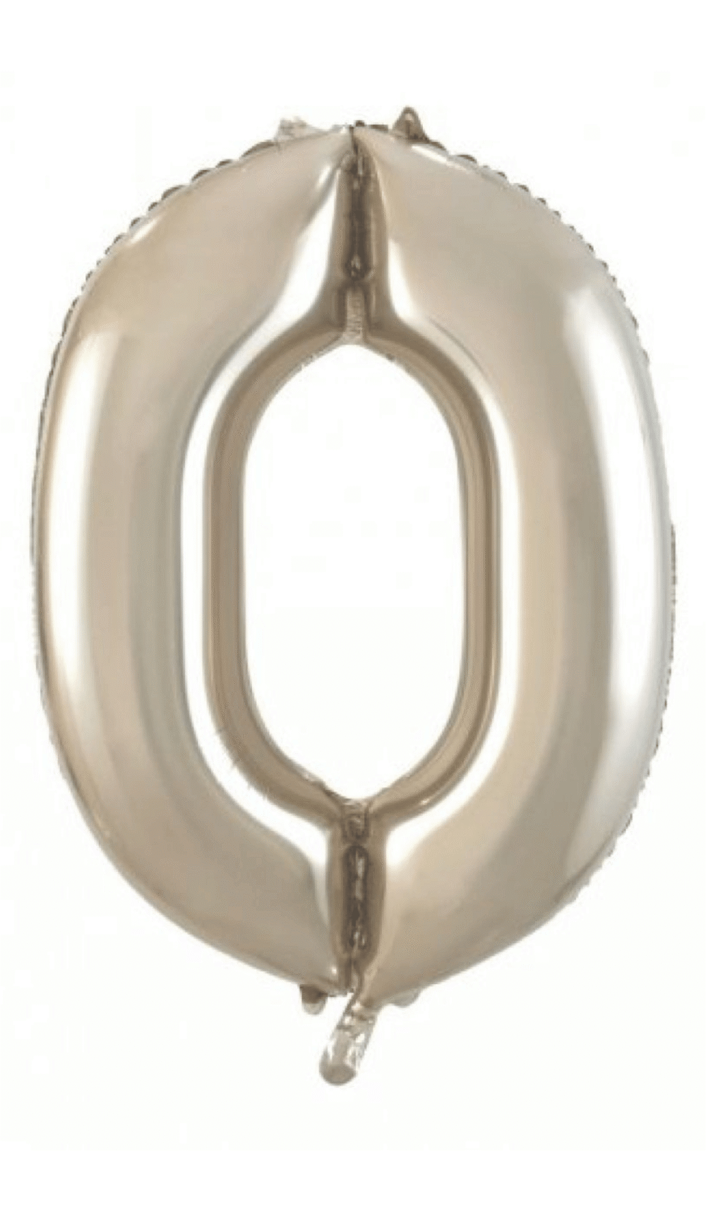 Large foil number balloon shape champagne zero