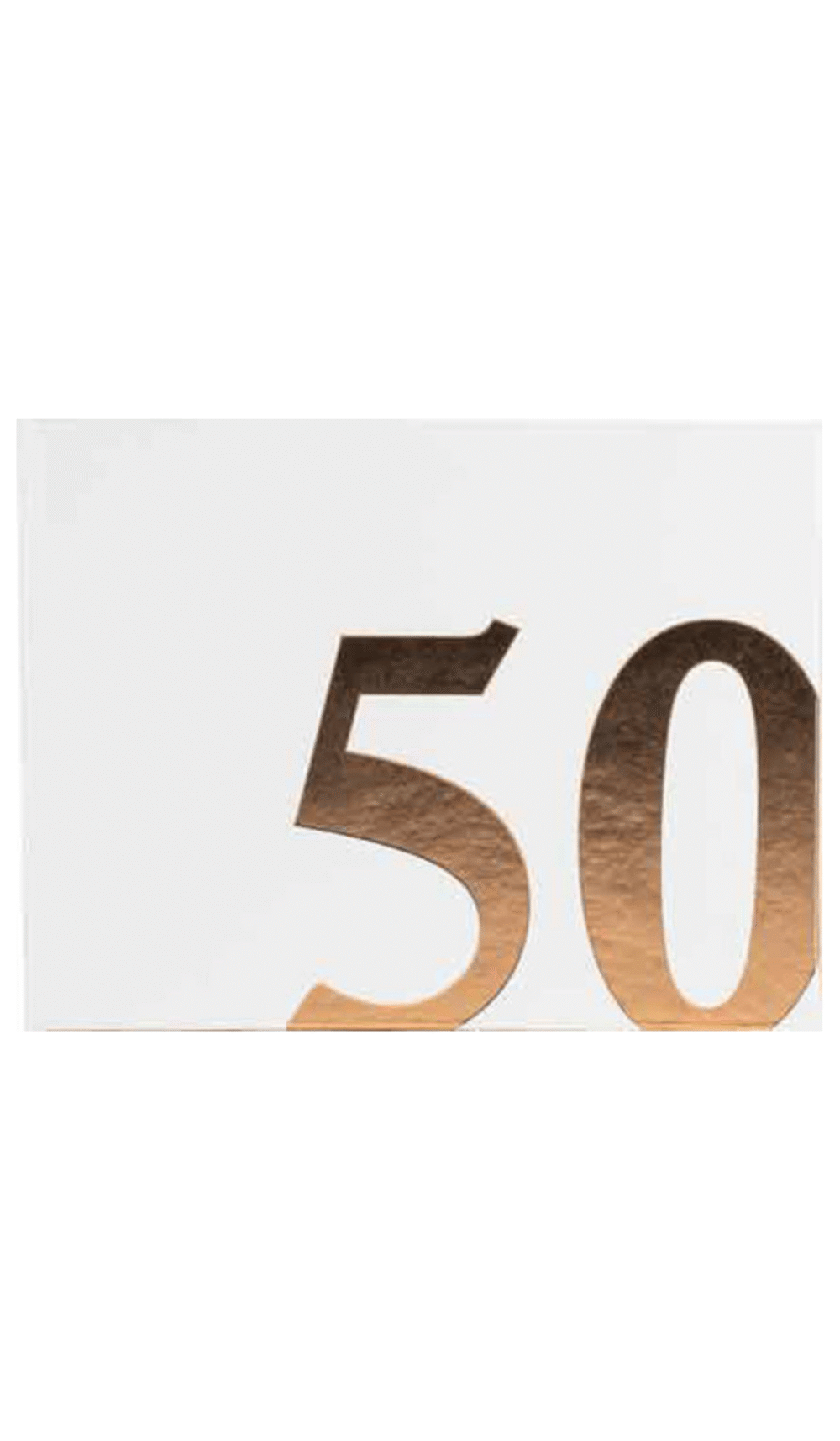 Rose Gold text white guest book 50 birthday signature keepsake