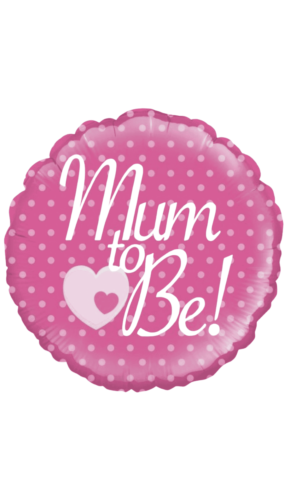 Mum to be pink round foil balloon