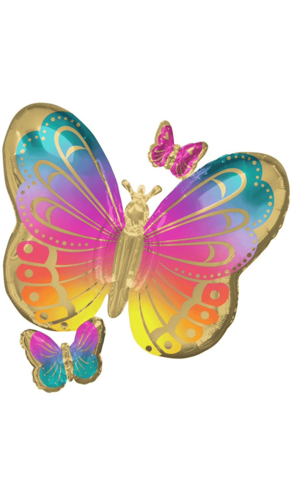 colourful butterfly foil balloon shape