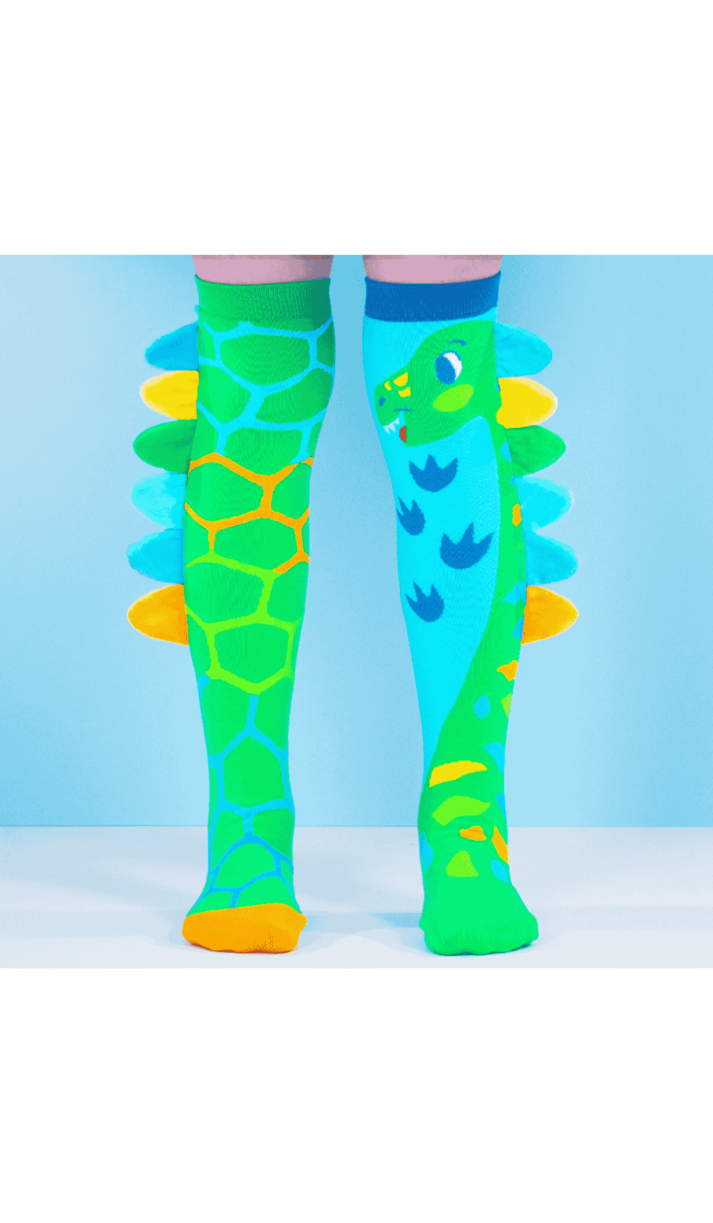 MADMIA novelty socks green roar dinosaur kids