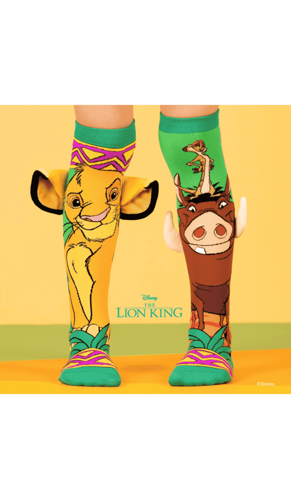 Madmia novelty kids socks Disney The Lion King Simba Timon Pumba