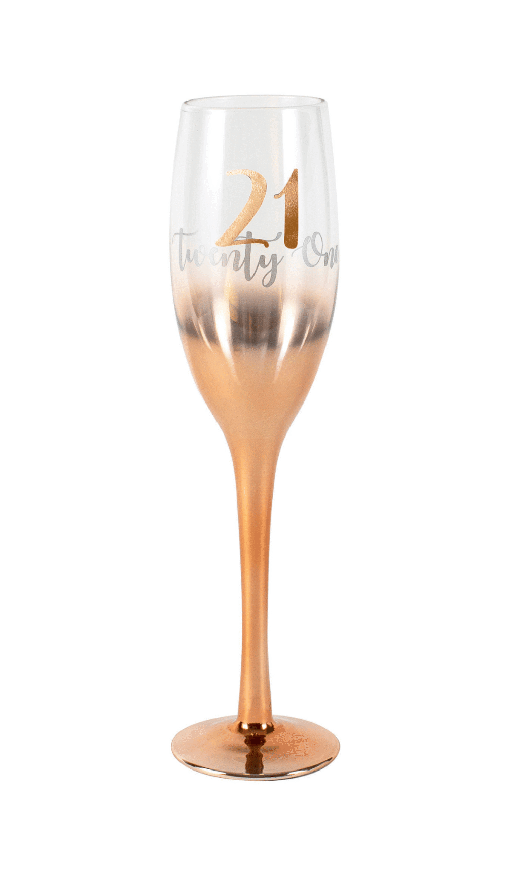 Ombre Rose Gold Champagne Glass 21 Thirty Birthday Gift