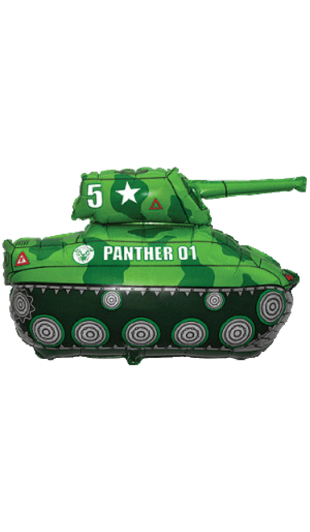 Camouflage Green Army Tank Foil Balloon Shape