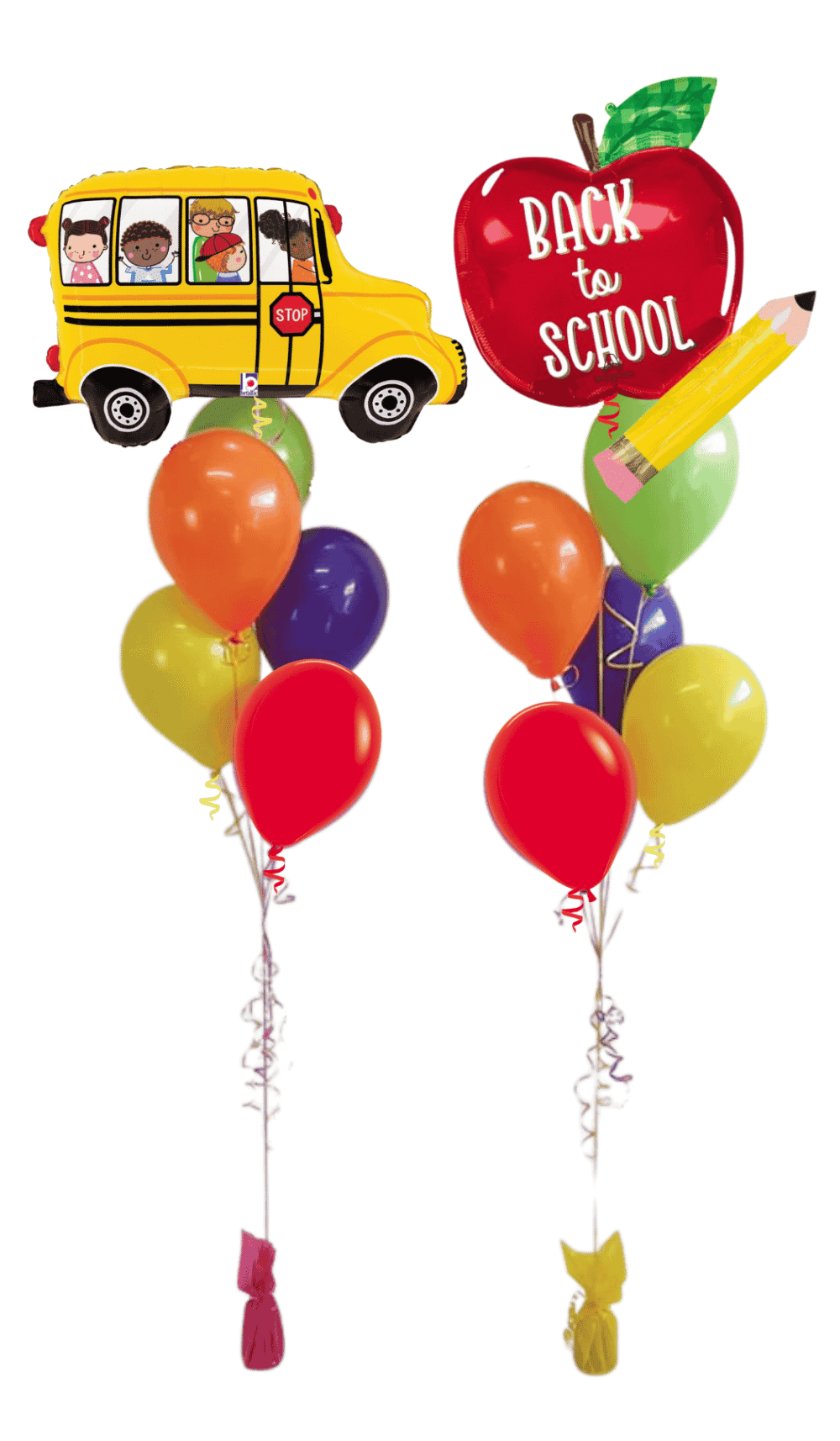 Back to School helium balloon bouquets set for kids