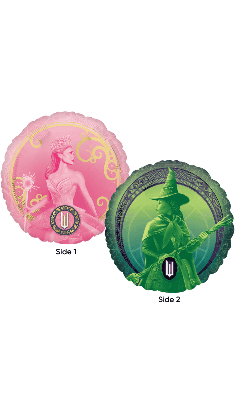 Foil Balloon Round Wicked Movie Elphaba Glinda