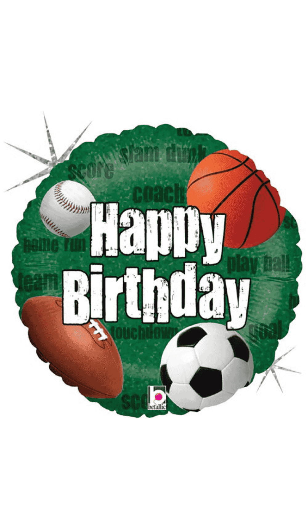 Sports Balls Birthday Foil Balloon