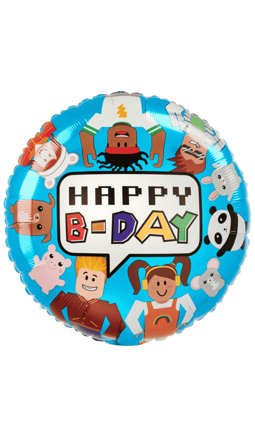 Party Town Happy BDay Round Foil Balloon