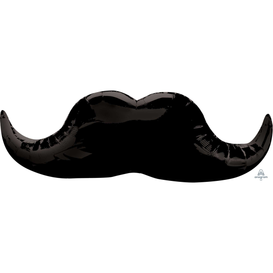 Black Moustache Shape Foil Balloon