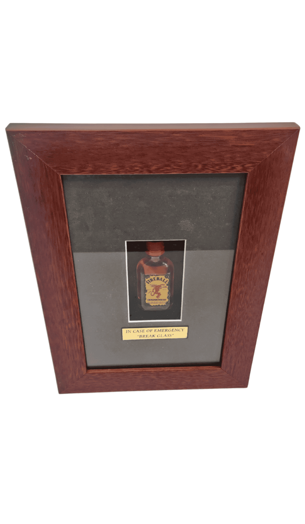 Emergency Box Novelty Framed Gift Fireball Cinnamon Whiskey