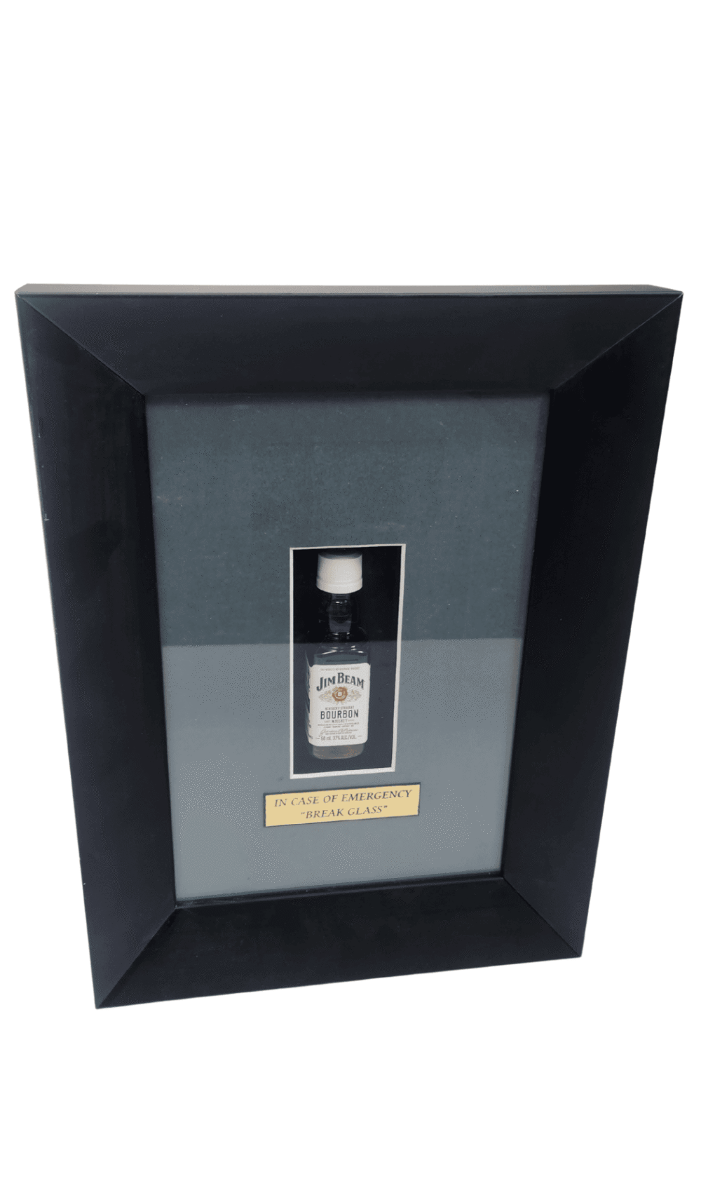 Emergency Box Novelty Framed Gift Jim Beam Bourbon