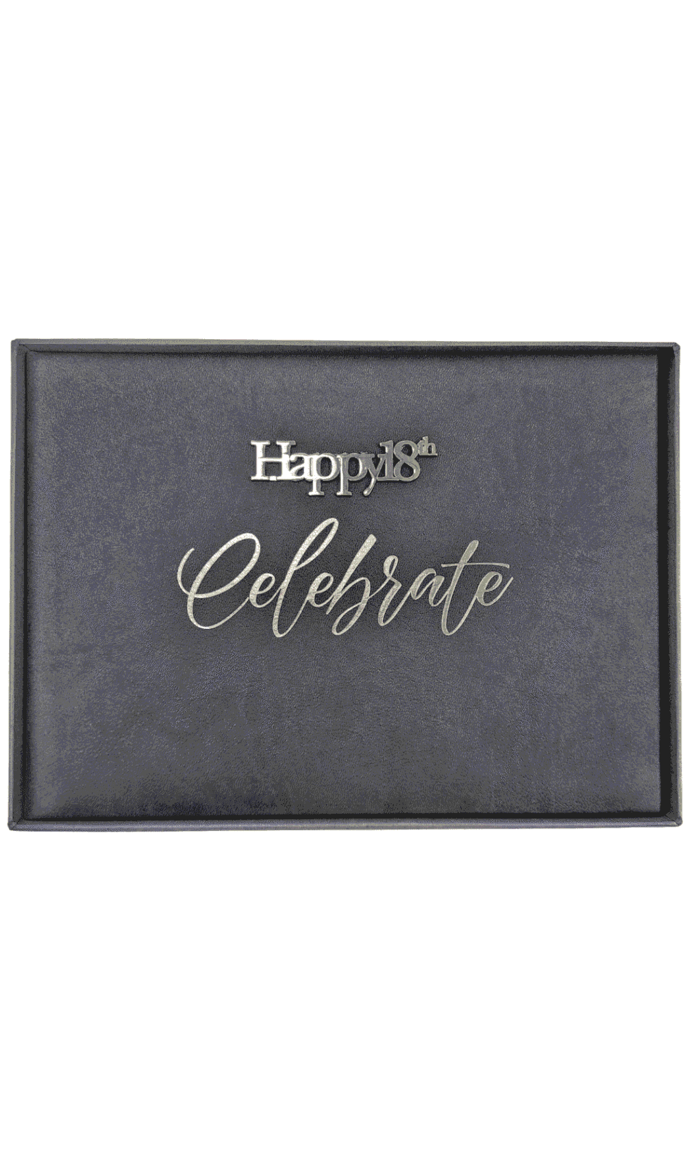 Guest Book Happy 18th Celebrate ash grey silver cover