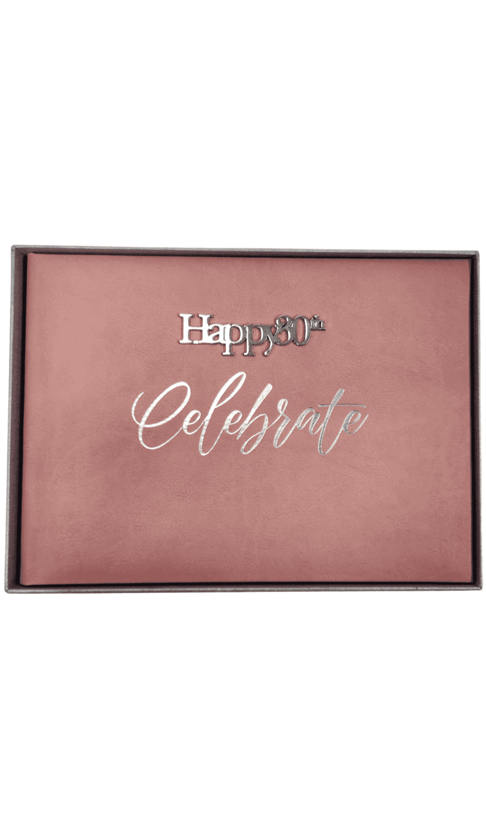 Guest Book Happy 30th Birthday Celebrate rosewood silver cover