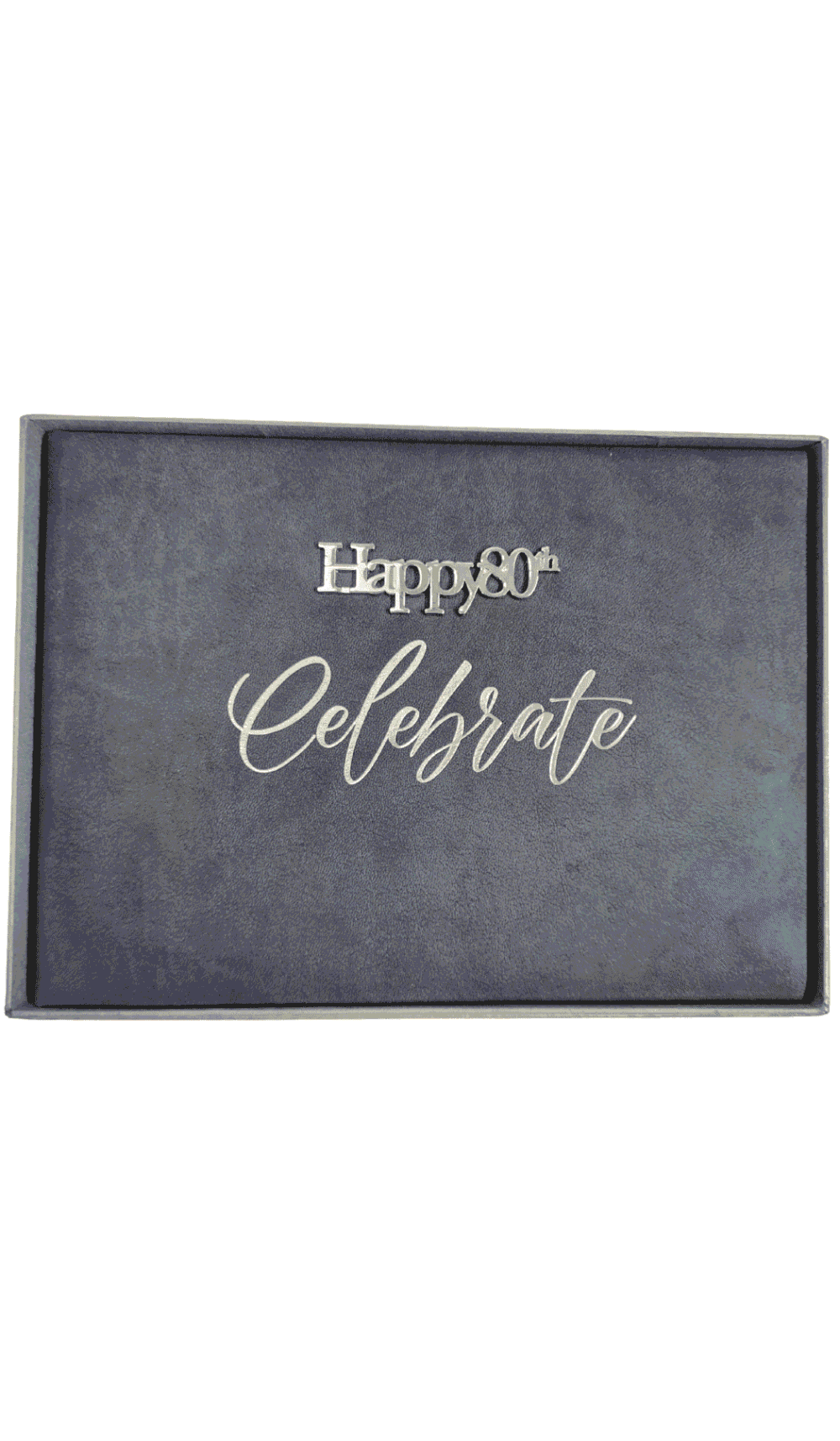 Guest Book Happy 40th Celebrate ash grey silver cover