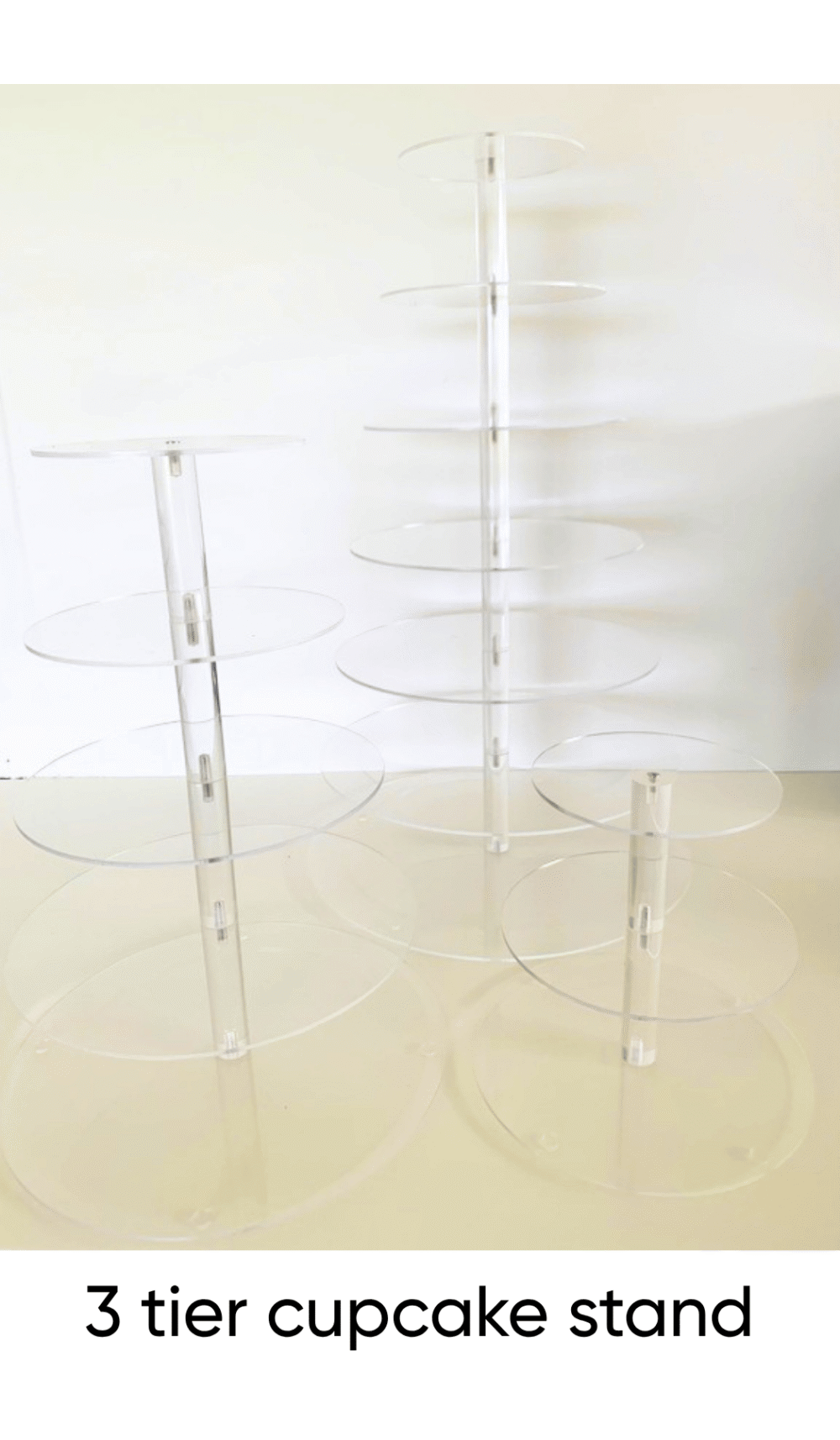 3 tier cake cupcake stand clear acrylic