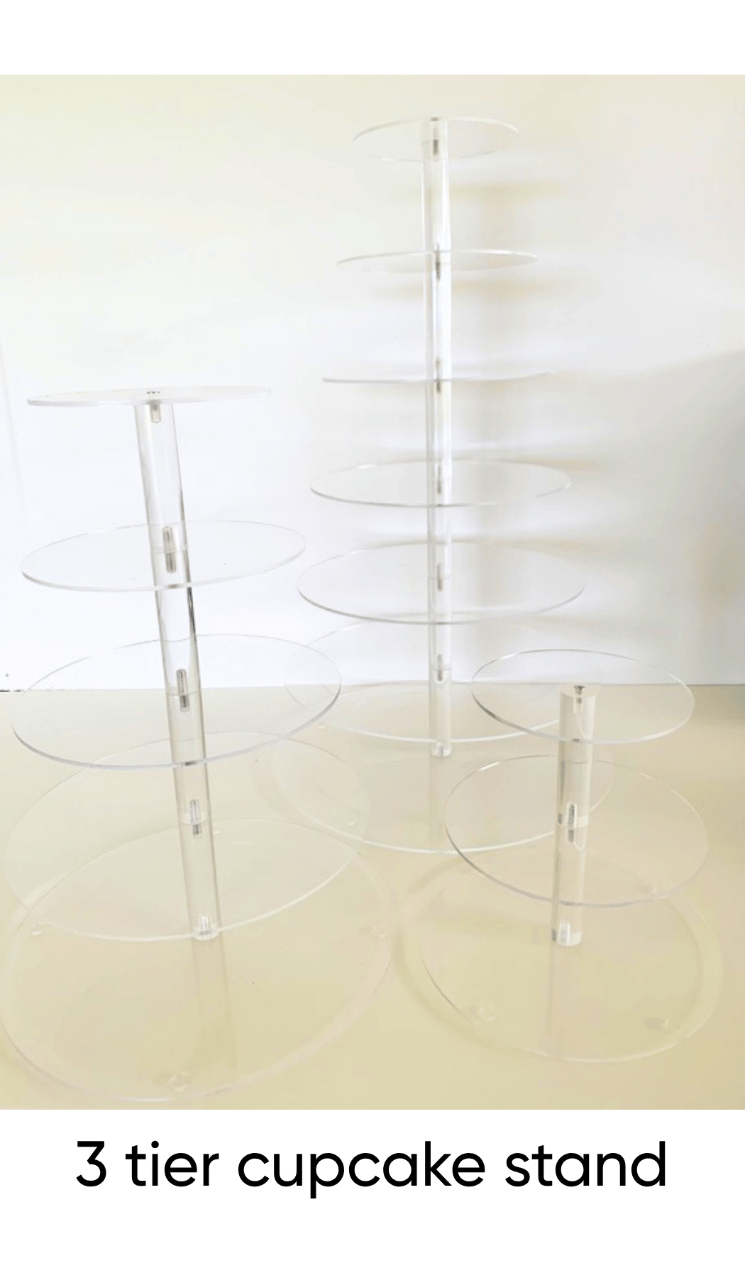 3 tier cake cupcake stand clear acrylic