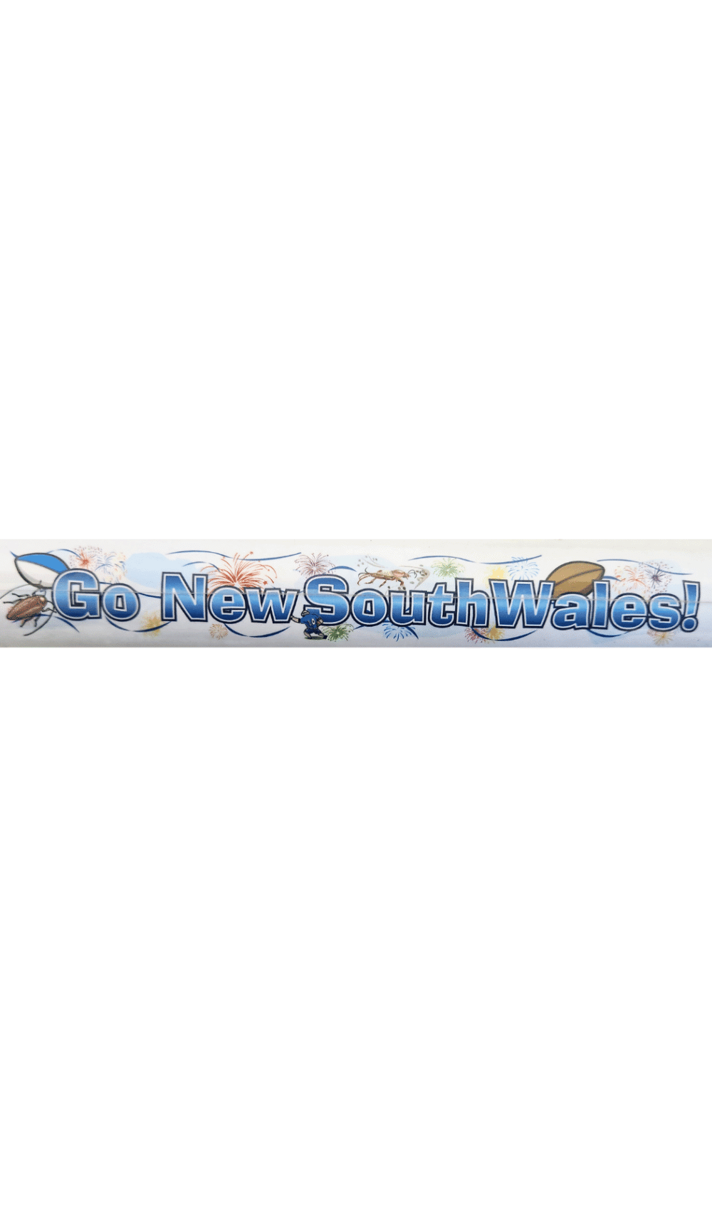 Go New South Wales Paper Banner State of Origin NSW Blues