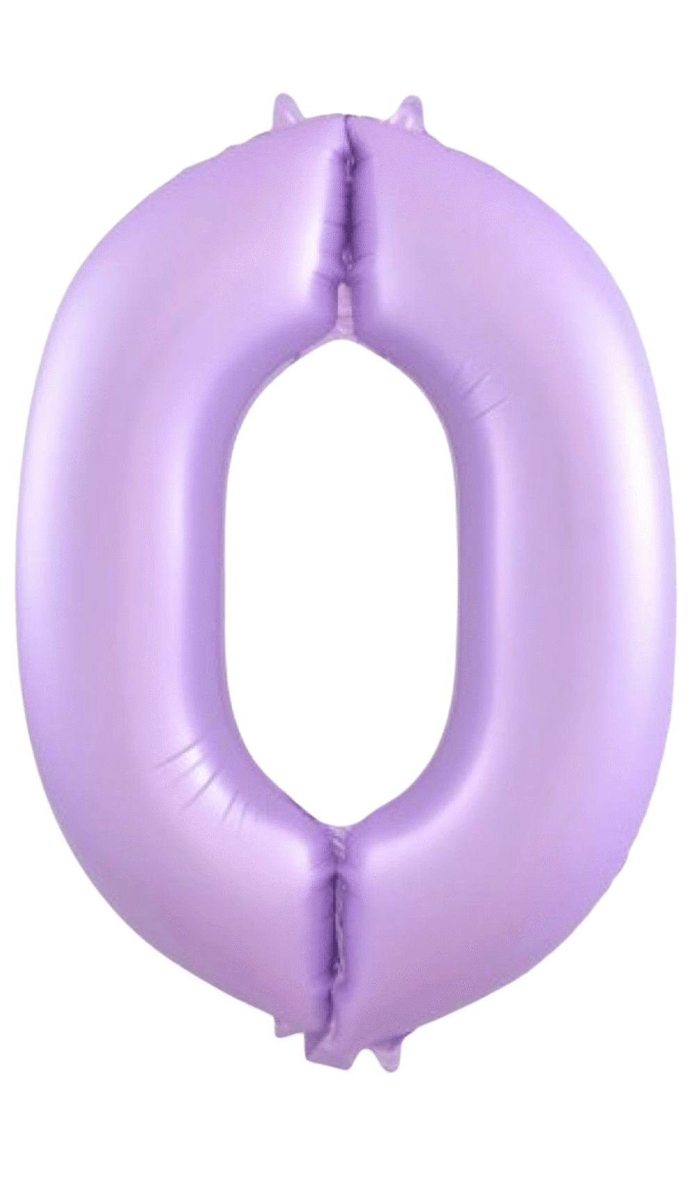 Large Foil Number zero Shape Balloon Pastel Matte Lilac