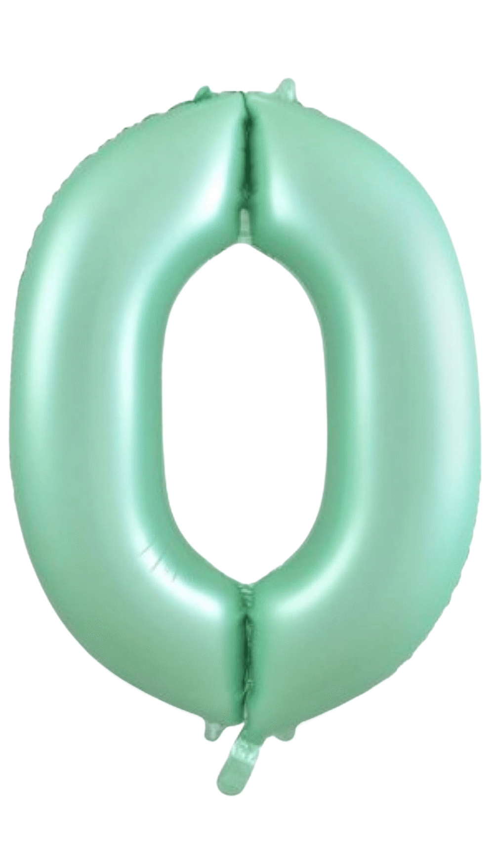 Large Foil Number zero Shape Balloon Pastel Matte Mint