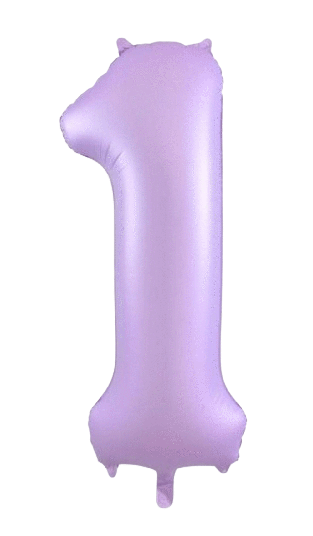 Large Foil Number One Shape Balloon Pastel Matte Lilac
