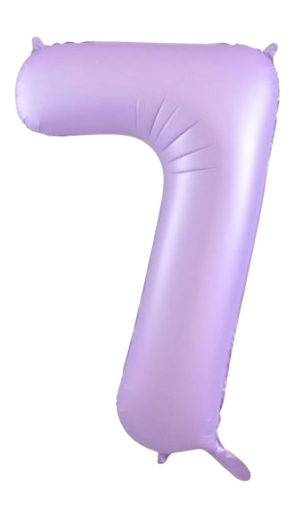 Large Foil Number Seven Shape Balloon Pastel Lilac