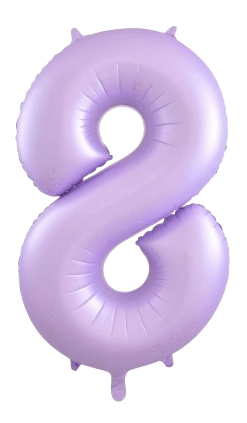 Large Foil Number Eight Shape Balloon Pastel Lilac
