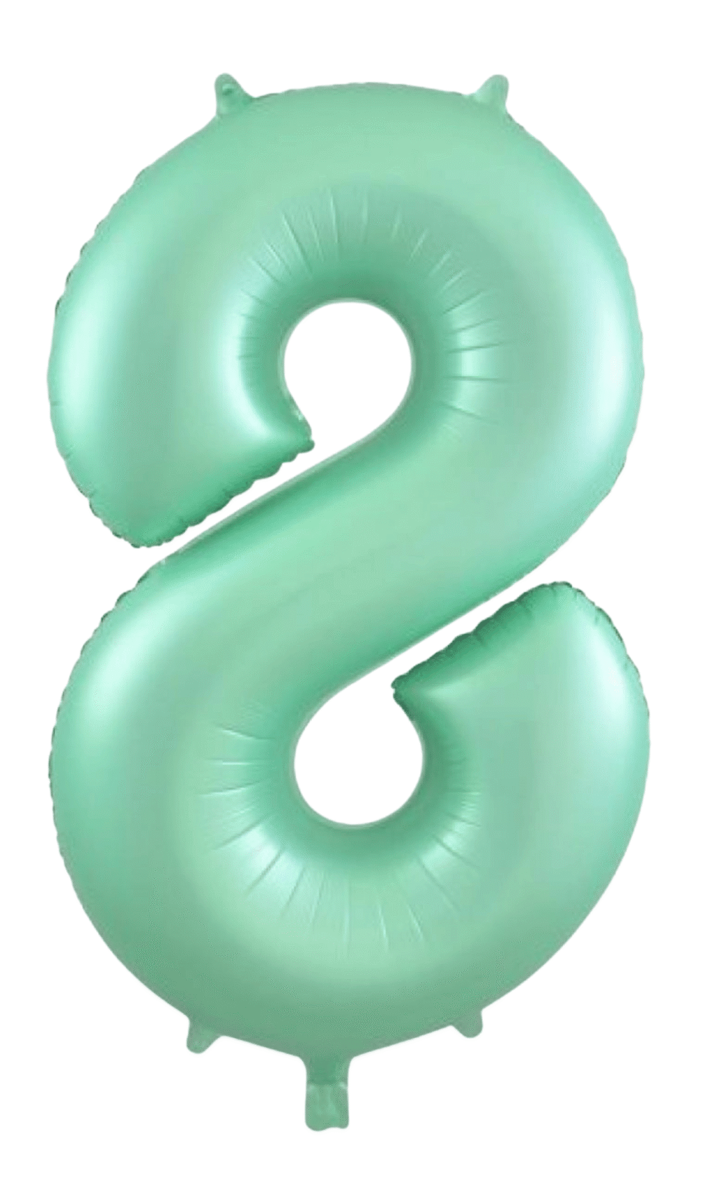 Large Foil Number Eight Shape Balloon Pastel Matte Mint