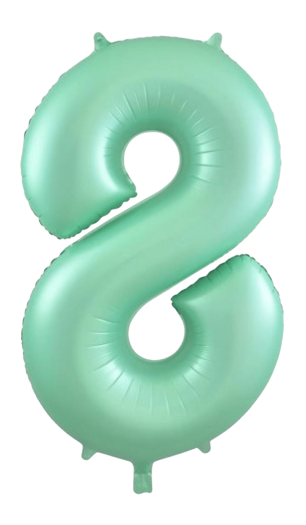 Large Foil Number Eight Shape Balloon Pastel Matte Mint