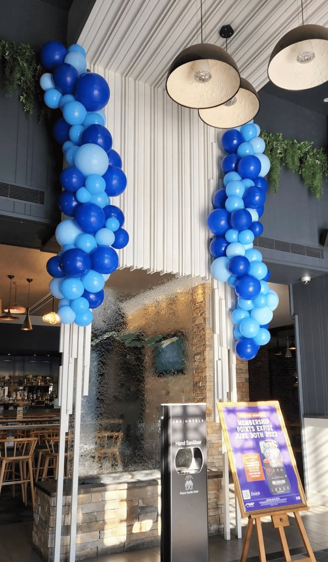 organic balloon garland state of origin corporate venue