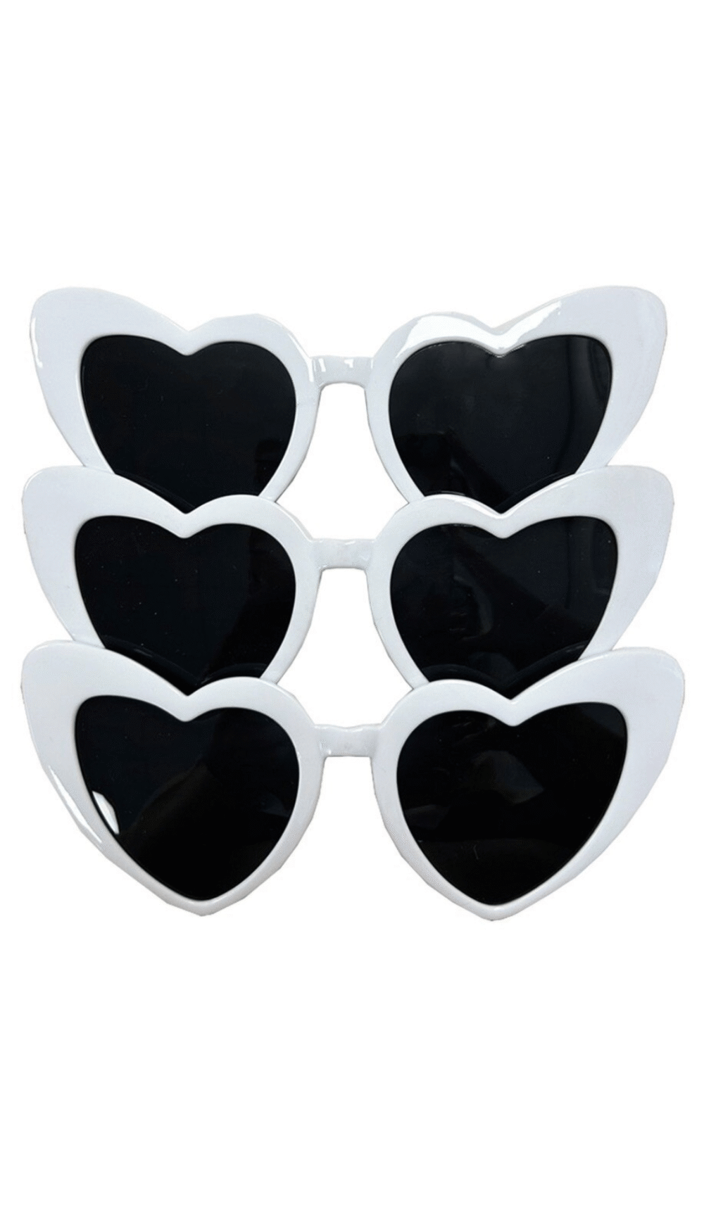 White Heart Novelty Sunglasses Pack