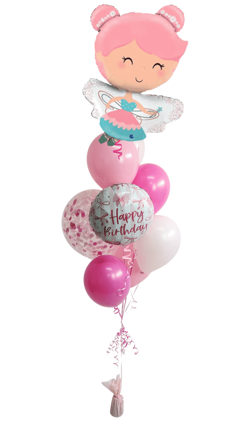 Fairy Bows Birthday helium balloon bouquet