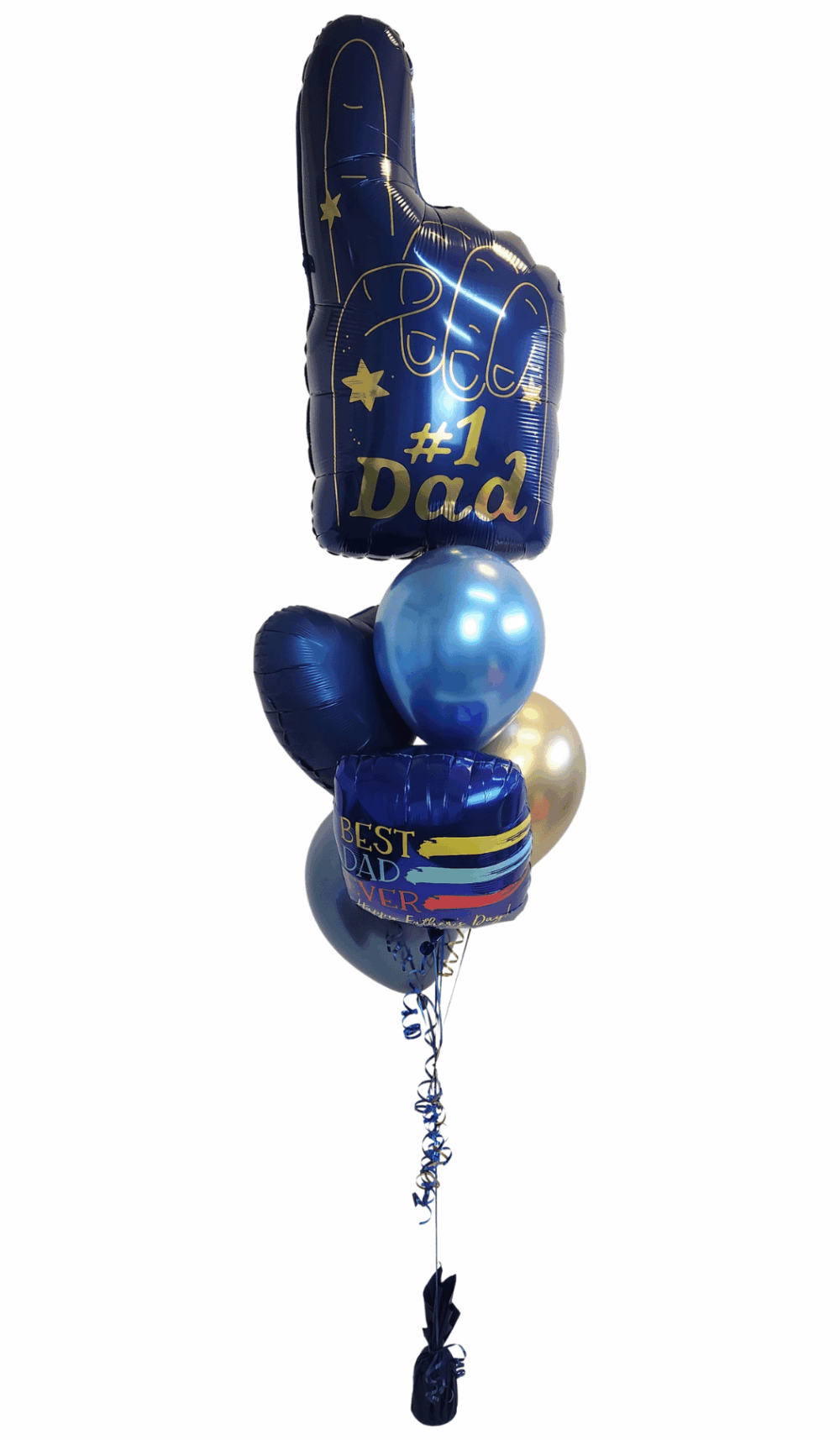 Number One Dad helium Balloon Bouquet