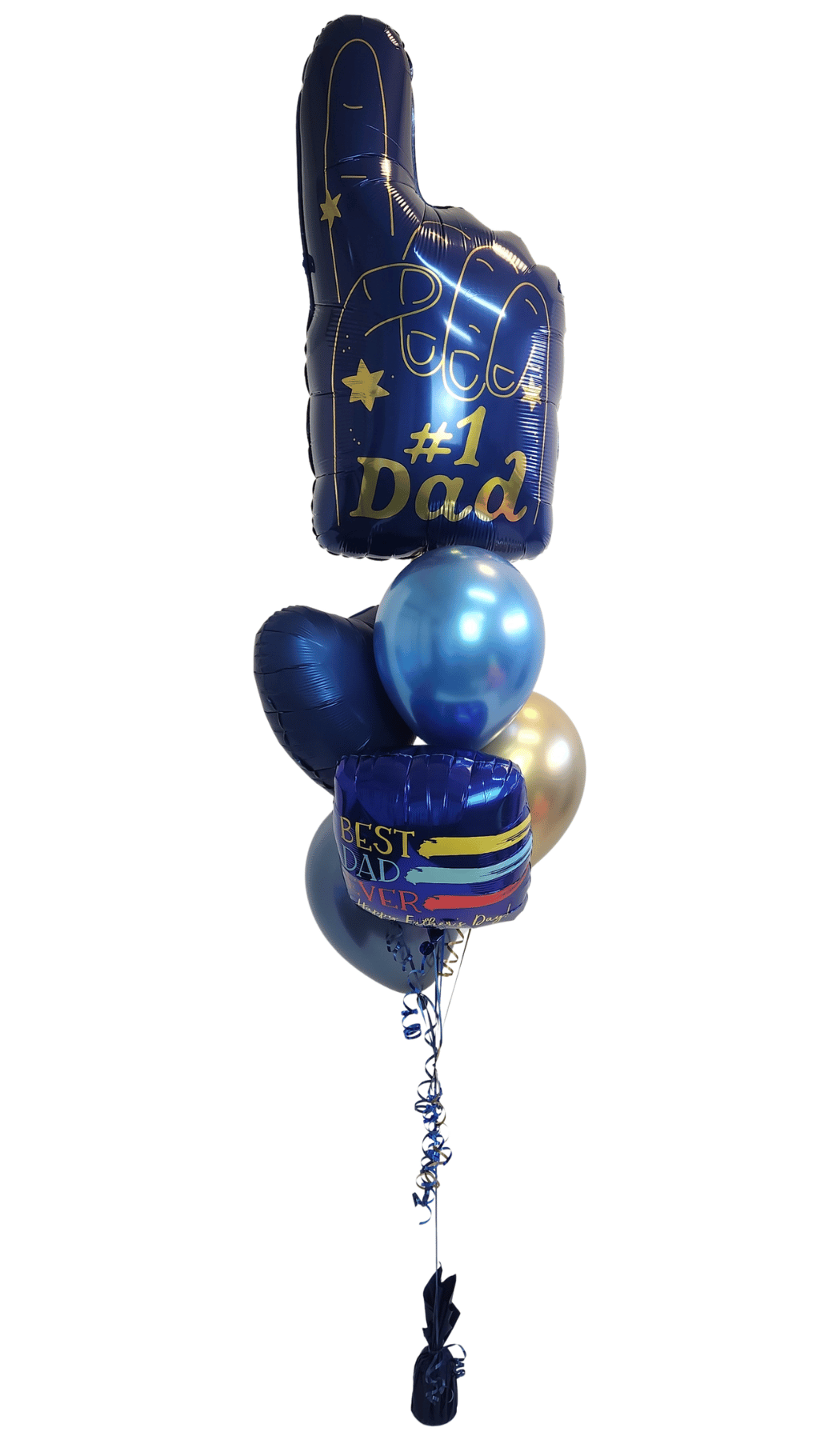 Number One Dad helium Balloon Bouquet