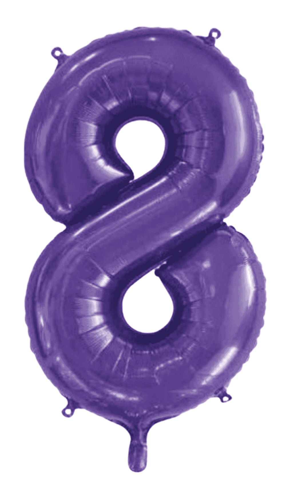 Foil Balloon Number Eight Shape Purple