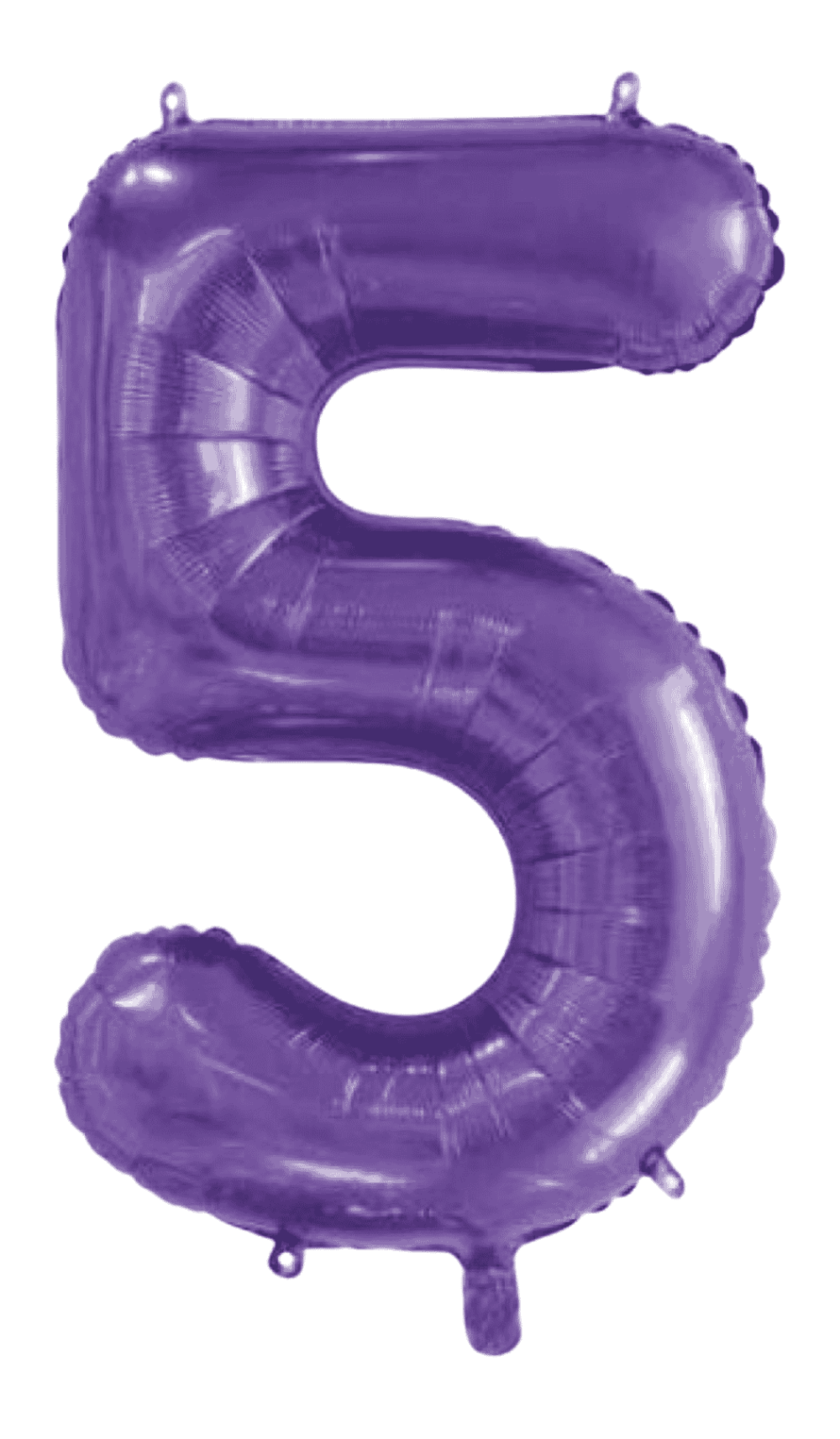 Foil Balloon Number Five Shape Purple