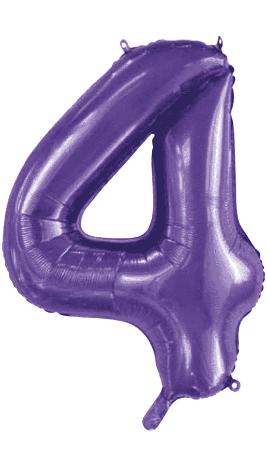 Foil Balloon Number Four Shape Purple