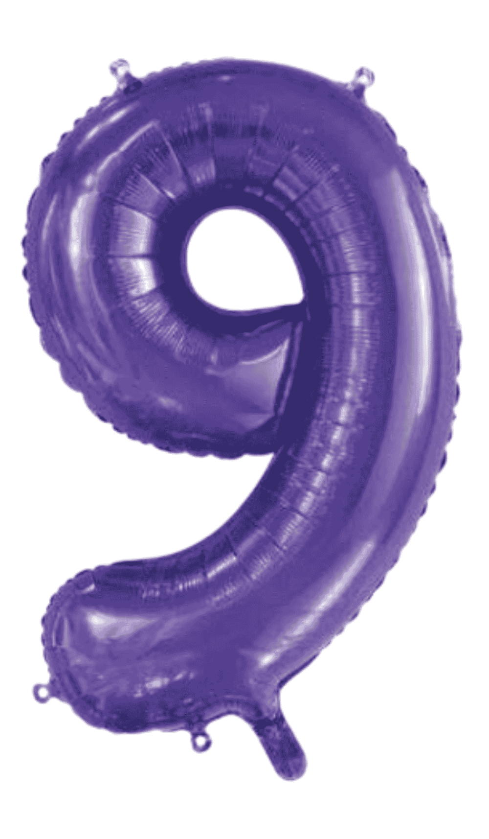 Foil Balloon Number Nine Shape Purple