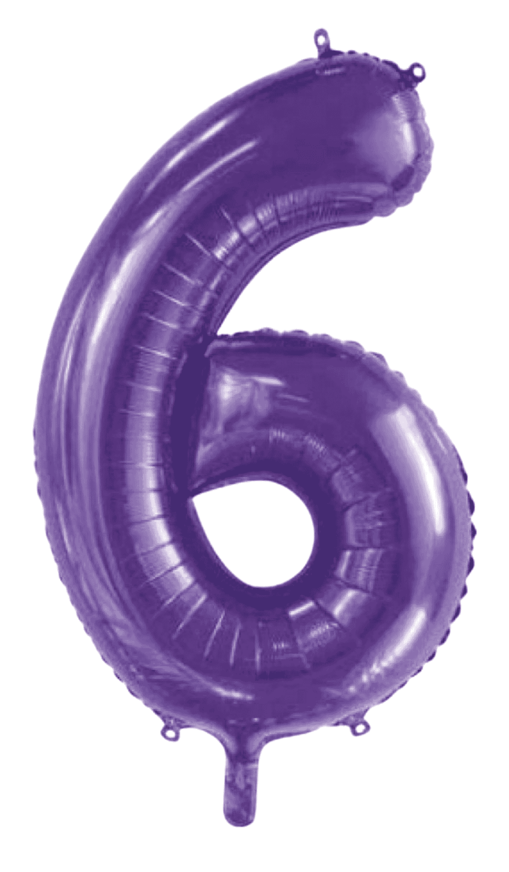 Foil Balloon Number Six Shape Purple
